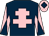 Dark blue, pink cross of lorraine, pink and dark blue diabolo on sleeves, pink cap, dark blue diamond (Dl Adams, Ja Adams & G McPherson)