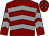Maroon, grey chevrons, maroon cap, grey stars (Mr O Hoddinott)
