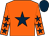 Orange, dark blue star, orange sleeves, dark blue stars, dark blue cap (Prof Caroline Tisdall And Bryan Drew)