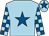 Light blue, royal blue star, checked sleeves, light blue cap, royal blue star (Stephen & Gloria Seymour)