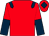 Red, dark blue epaulets, halved sleeves and diamond on cap (Fitorfat Racing)