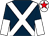 Dark blue, white cross belts, halved sleeves, white cap, red star (D D Racing 3)