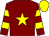 Maroon, yellow star, hooped sleeves, yellow cap (Mr Ednyfed & Mrs Elizabeth Morgan)