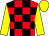Red and black check, yellow sleeves and cap (Strensham Stragglers)