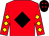 Red, black diamond, red sleeves, yellow diamonds, black cap, red diamonds (Graham And Alison Jelley)