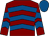 Maroon, royal blue chevrons, royal blue cap (Mrs D A Hamer)