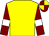 Yellow, maroon sleeves, white armlets, maroon and yellow quartered cap (Mickey Bowen And Will Harman)