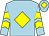 Light blue, yellow diamond, chevrons on sleeves, light blue cap, yellow diamond (Nick Youngman Nicola Cooper)