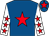 Royal blue, red star, white sleeves, red stars, royal blue cap, red star (Mr M Quinn)