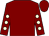 Maroon, beige spots on sleeves (Mr W J Knight)