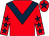 Red, dark blue chevron, red sleeves, dark blue stars, red cap, dark blue star (Dun Lee And Charlie Fellowes)