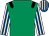 Emerald green, black epaulets, white and royal blue striped sleeves, royal blue and white striped cap (The Logistics Terminal Llp)