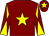 Maroon, yellow star, diabolo on sleeves and star on cap (Mr Tugay Akman)