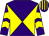 Purple and yellow diabolo, chevrons on sleeves, striped cap (Howdale Bloodstock)