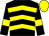 Black, yellow chevrons, armlets and cap (M R Scaffolding Services Ltd)
