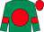Emerald green, red disc, armlets and cap (Past The Post Racing)
