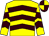 Yellow, brown chevrons, brown and yellow quartered cap (The Waterboys)