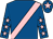 Royal blue, pink sash, royal blue sleeves, pink stars, royal blue cap, pink star (Miss Megan Poulton)
