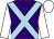 Purple, light blue cross belts, white sleeves and cap (Miss Laura Morgan)