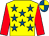 Yellow, royal blue stars, red sleeves, yellow & royal blue quartered cap (Mrs Annette Coogan)