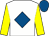 White, royal blue diamond, yellow sleeves, royal blue cap (Charles E Fipke)