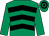 Emerald green & black chevrons, emerald green sleeves, hooped cap (Paul Rooney)