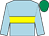 Light blue, yellow hoop, emerald green cap (D Daly)