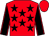 Red, black stars, black sleeves, red seams, red cap (Red Or Black Syndicate)
