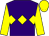 Purple, yellow triple diamond & sleeves, yellow cap (Mrs C Watson)