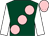 Dark green, large pink spots, white sleeves, pink cap (Ladies First Syndicate)