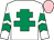 White, emerald green cross of lorraine, emerald green chevrons on sleeves, pink cap (Laurence O'Kane)