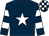 Dark blue, white star, hooped sleeves, check cap (Paul B Monaghan)