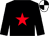Black, red star, black & white quartered cap (Celtic Racing Club)