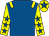 Royal blue, yellow epaulets, yellow sleeves, royal blue stars, yellow cap, royal blue star (Pmpro31 Ltd)
