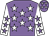 Mauve, white stars, white sleeves, mauve stars (Mr W J E Scott & Mrs M A Scott)
