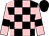 Black and pink check, pink sleeves, black armlets, black cap (Stuart Herrington & Peter Forster)