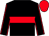 Black, red hoop, black sleeves, red seams, red cap (Mr P D Evans)