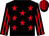 Black, red stars, striped sleeves and cap (The Slaters Arms And Marwood Racing)
