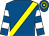 Royal blue, yellow sash, royal blue and white hooped sleeves, royal blue and yellow hooped cap (Mr N Bycroft)