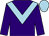 Purple, light blue chevron, light blue cap (Mr J C Smith)