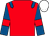 Red, royal blue epaulets, royal blue sleeves, red armlets, white cap (Mr A W Carroll)
