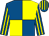 Royal blue and yellow (quartered), striped sleeves and cap (John Marriott)