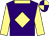 Purple, primrose diamond, collar and sleeves, quartered cap (Lady Bamford & Alice Bamford)