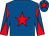 Royal blue, red star, diabolo on sleeves and star on cap (The Ginge Army)