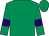 Emerald green, purple armlets (Mrs Vida Bingham)