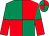 Emerald green and red (quartered), halved sleeves (Mr John Reddington)