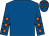 Royal blue, orange stars on sleeves, orange stars on cap (Ronan M P McNally)