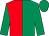 Emerald green & red halved, emerald green sleeves & cap (Barnane Stud)