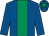 Royal blue, emerald green panel, emerald green star on cap (I N S Racing)