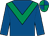 Royal blue, emerald green chevron, quartered cap (Patrick Mullen & Denis Gould & B Collins)